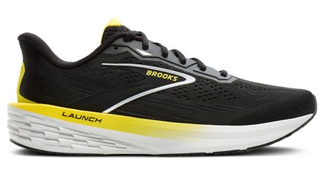 brooks launch 12 running shoes black yellow men s