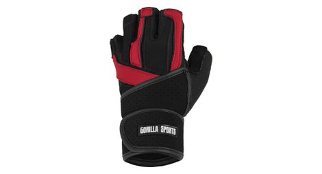 Gorilla sports gants d entrainement bande de soutien pour articulations noir rouge taille s xl