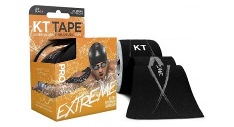 Kt tape rollo cinta precortada pro extreme black 20 cintas