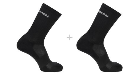 Salomon evasion crew 2 pairs socks black unisex