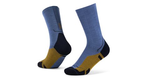 Chaussettes Buff Merino Lightweight Crew Bleu/Beige