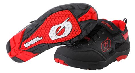 Paire de chaussures vtt o neal traverse flat noir rouge