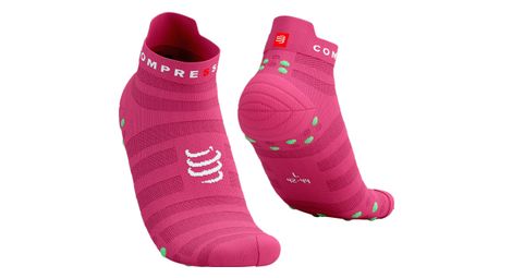 Compressport pro racing socks v4.0 ultralight run low pink 45-48