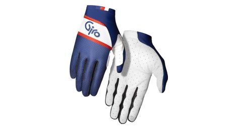 Gants longs giro trixter midnight retro bleu / blanc