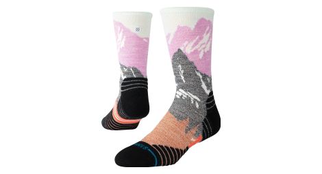 Calcetines stance out of range mid wool crew gris/rosa