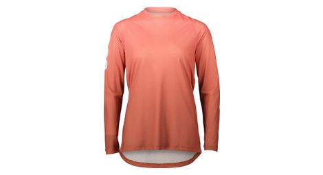 Women's long sleeve jersey poc essential mtb lite gradient coral