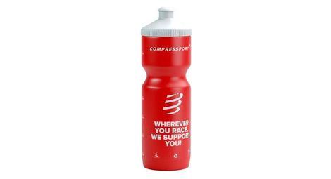 Bidón para bicicleta compressport 750ml rojo/blanco