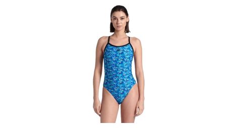 Maillot de bain femme arena pooltiles bleu