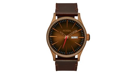 Montre unisexe nixon sentry leather bronze/noir