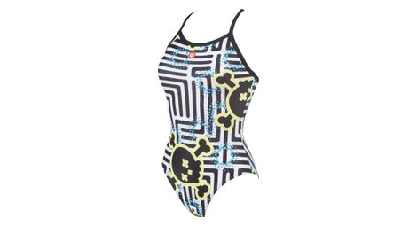 Maillot de bain une-pièce femme arena crazy labyrinth light drop back multi-couleurs