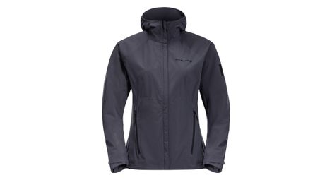 Veste impermeable jack wolfskin tasman peak gris femme