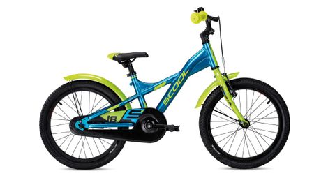 Vélo enfant S'COOL XXlite - 1 vitesse - Bleu/Citron vert