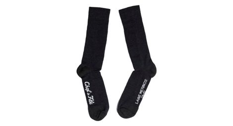 Chaussettes laine mérino chef de file - noir