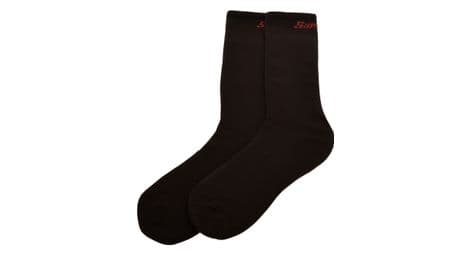 Chaussettes unisexe santini stone marron fonce