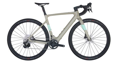 Scott solace gravel eride 30 sram apex xplr axs 12v 360wh 700 mm beige bici elettrica da ghiaia