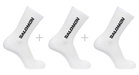 Chaussettes 3 paires salomon everyday crew blanc unisex