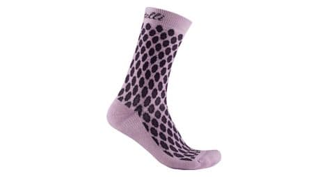 Chaussettes femme castelli sfida 13 violet/noir