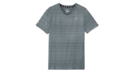 Maillot de manga corta nike dri-fit miler gris niño