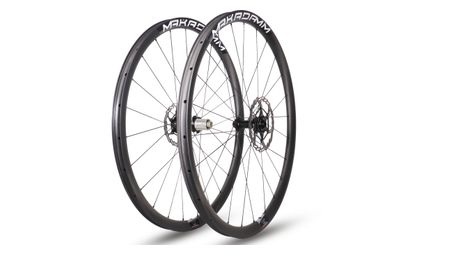 Paire de roues carbone gravel – MaKadamm gravax 31 disc premium à pneus – 1213gr la paire – centerlock – axe 12x100 | 12x142