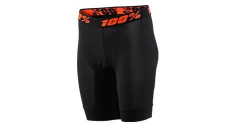Women's 100% crux liner shorts zwart/oranje
