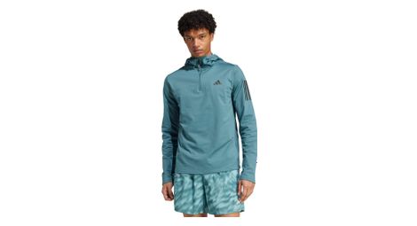 Top termico adidas Performance Own the Run Winterized Blue Uomo 1/2 Zip