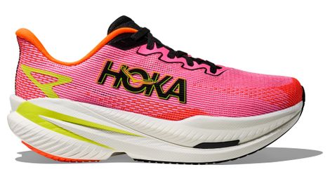 Chaussures running hoka mach x 3 rose/orange femme