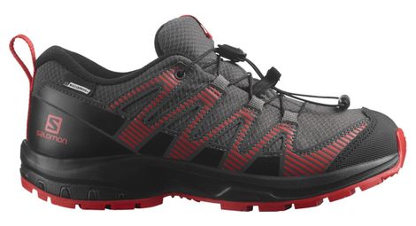 Chaussures de Trail Salomon XA Pro V8 CSWP Junior Gris Rouge Enfant