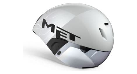 Met codatronca casco bianco argento opaco lucido