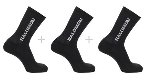 Salomon everyday crew calcetines de 3 pares negro unisex