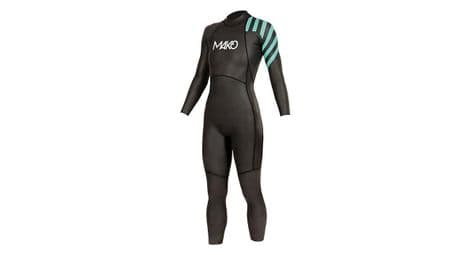 Combinaison neoprene femme mako hali noir turquoise