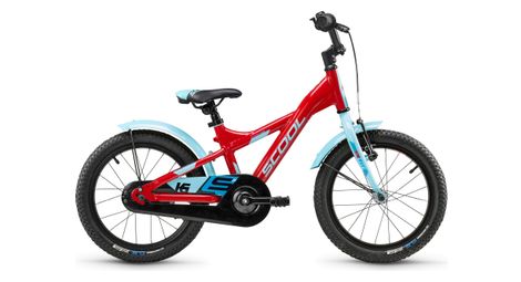 Vélo enfant S'COOL XXlite - 1 vitesse - Rouge/Bleu clair