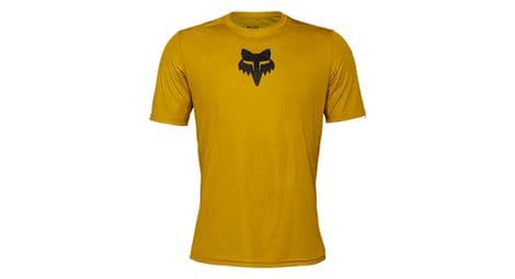 Maillot manches courtes fox ranger lab head jaune