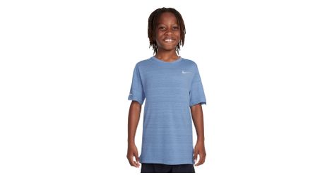 Maillot de manga corta nike dri-fit miler azul niño