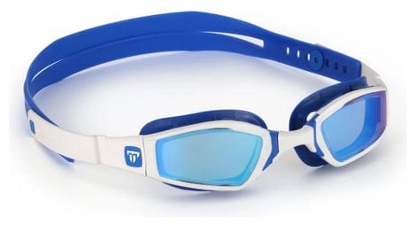 Lunettes de bain michael phelps ninja blanc / bleu verres bleus