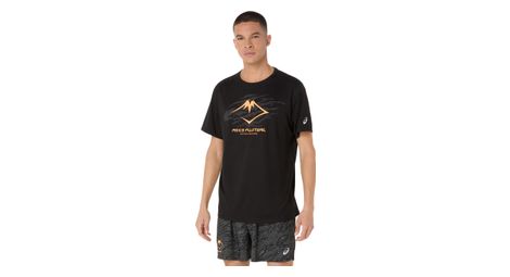 Maillot manches courtes asics fujitrail logo noir homme