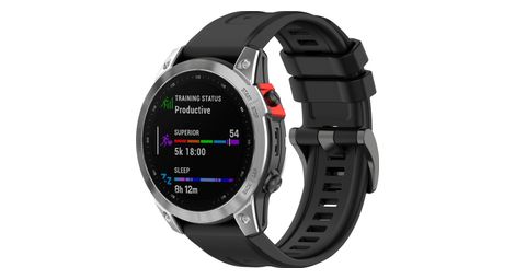 Bracelet de montre en silicone – 20mm – compatible garmin et coros - noir