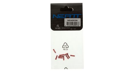 Neatt embouts de cable de derailleur 10 pieces rouge