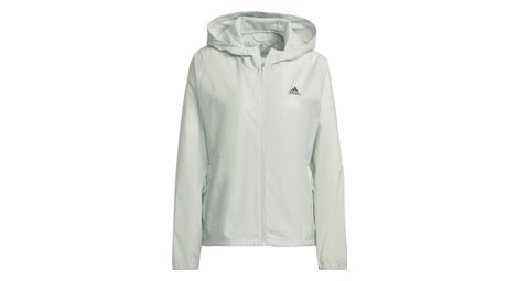 Adidas running run fast windbreaker jacket women's green