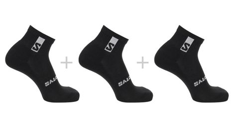 Chaussettes 3 paires salomon everyday ankle noir unisex