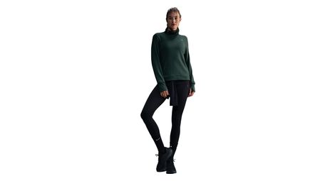 Camiseta térmica con 1/2 cremallera nike therma-fit swift element green, mujer