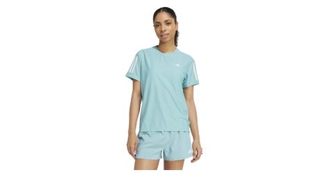 Maillot Manches Courtes adidas Own the Run Bleu Femme