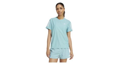 adidas performance own the run short sleeved jersey women s blue