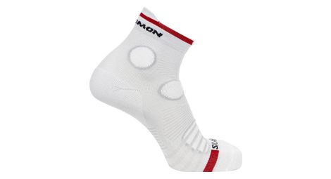 Calcetines tobilleros salomon s/lab pulse blanco rojo unisex