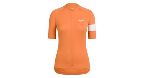 Maillot de manga corta rapha core lightweight naranja para mujer