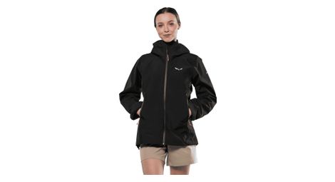 Wasserdichte Jacke Salewa Puez Gore-Tex 3L Schwarz Damen