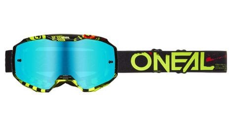 O'neal b-10 attack goggle black/yellow radium blue lens