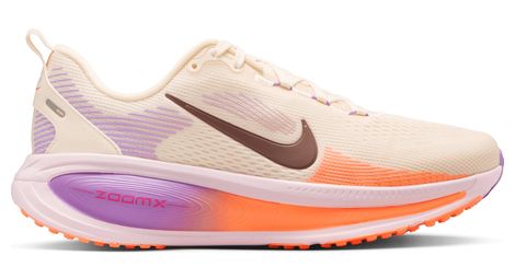nike vomero 18 women s running shoes beige purple orange