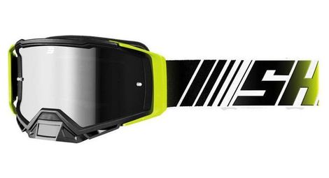 Masque shot core stripe jaune fluo brillant