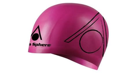 Gorro de natación aquasphere tri cap rosa / negro