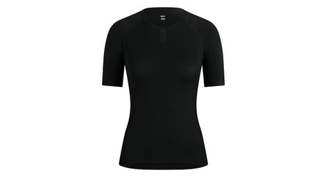 Baselayer Kurzarm Damen Rapha Merino Schwarz